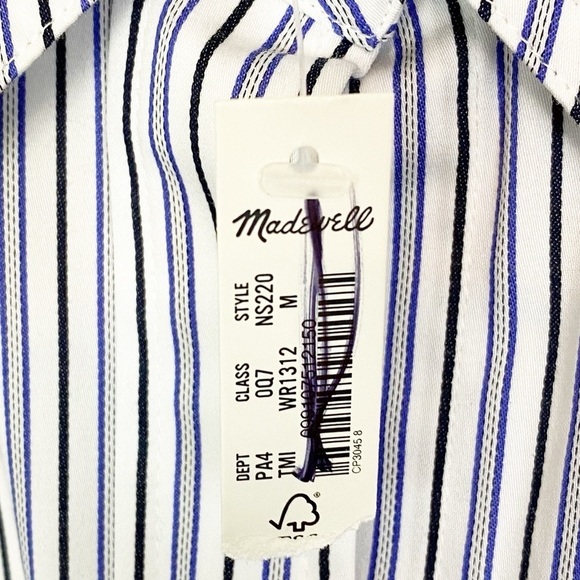 Madewell Y-Neck Relaxed Shirtdress in True Midnight NS220 - Picture 10 of 10